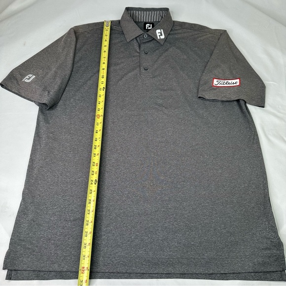 Foot Joy Polo Shirt Mens XL Gray Heather Golf Titleist Tour Logo - Picture 8 of 11